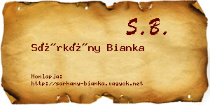 Sárkány Bianka névjegykártya