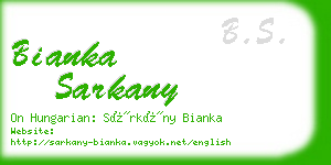 bianka sarkany business card